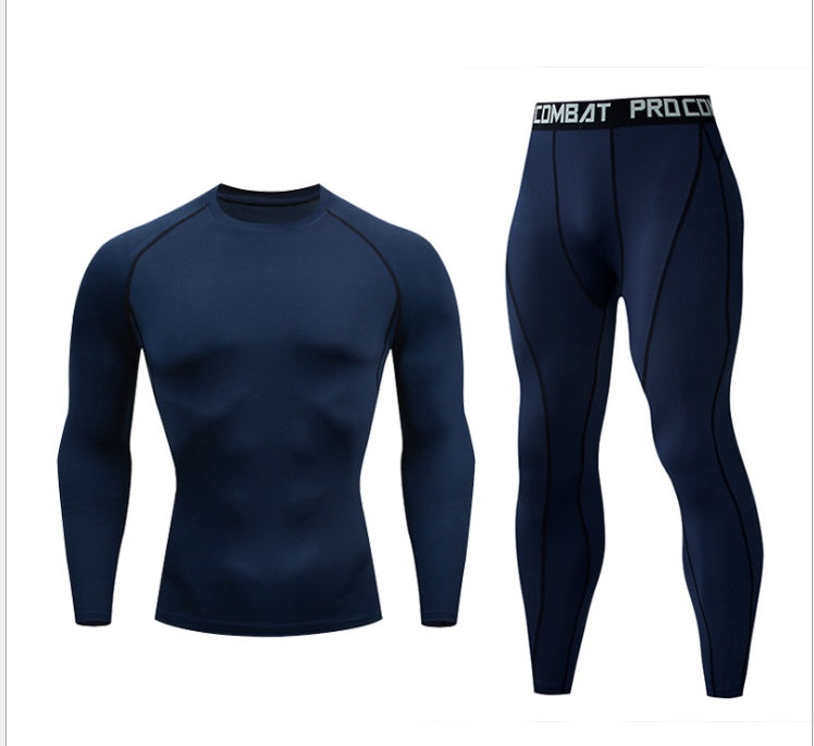 Men’s Fitness Suit – Quick-Drying Gym Sports Tights for Training and Winter Wear