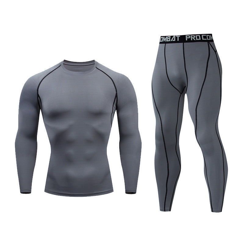 Men’s Fitness Suit – Quick-Drying Gym Sports Tights for Training and Winter Wear