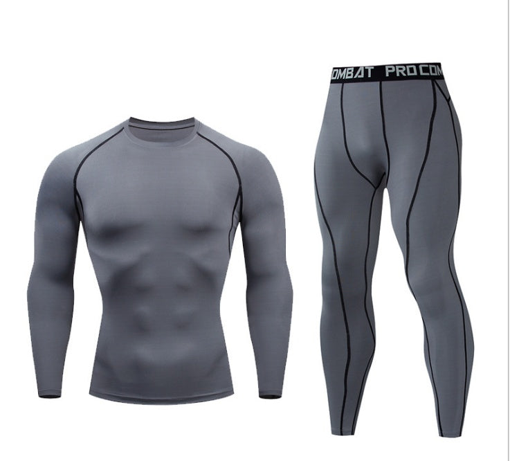 Men’s Fitness Suit – Quick-Drying Gym Sports Tights for Training and Winter Wear