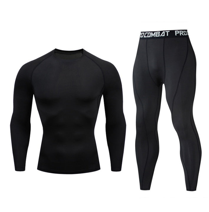 Men’s Fitness Suit – Quick-Drying Gym Sports Tights for Training and Winter Wear