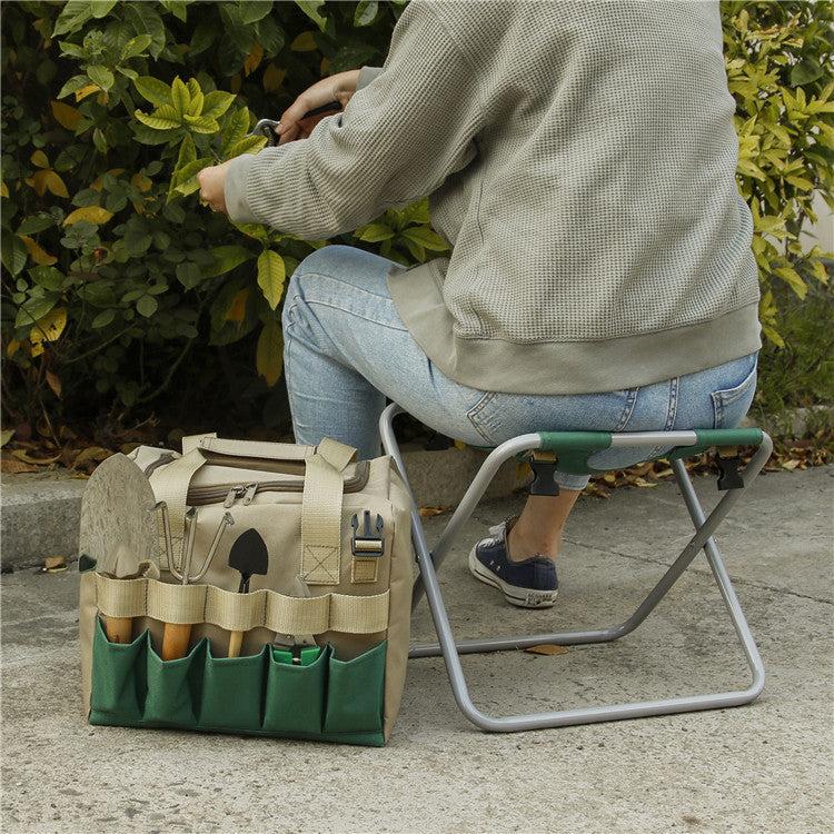 Gardening Stool Tote Bag Organizer