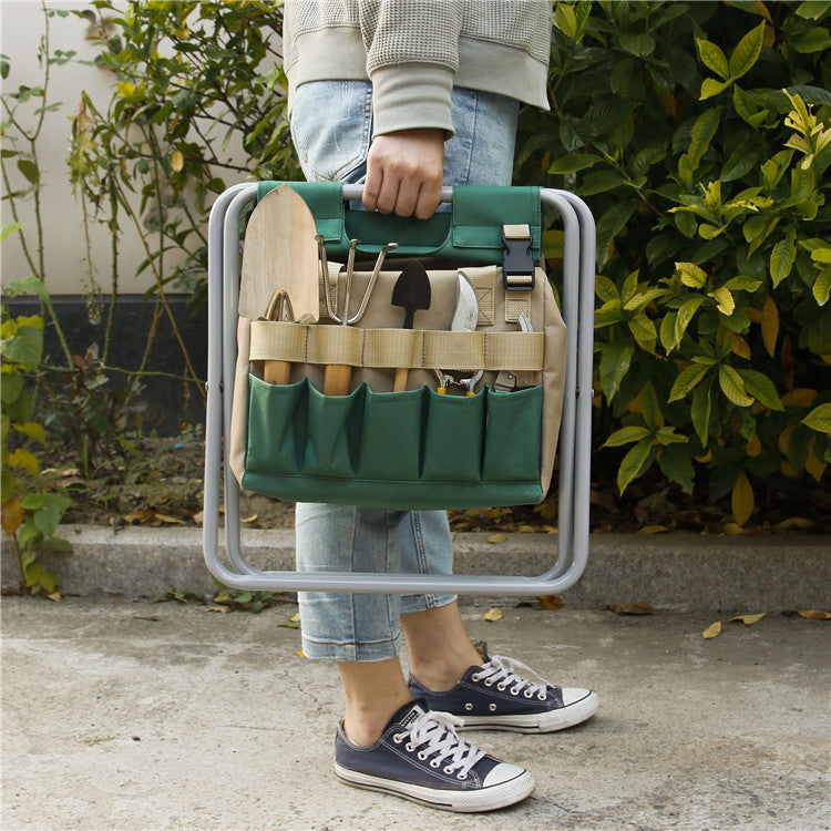 Gardening Stool Tote Bag Organizer