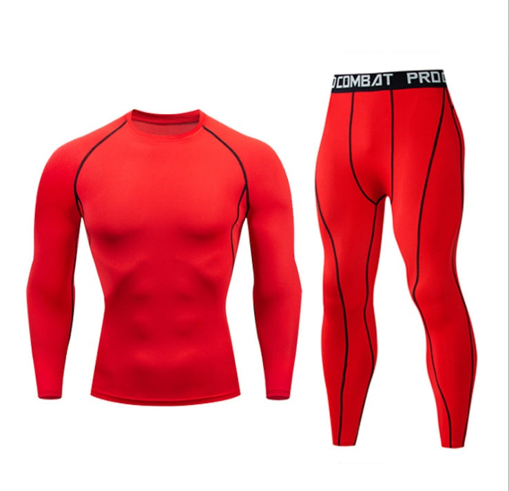 Men’s Fitness Suit – Quick-Drying Gym Sports Tights for Training and Winter Wear