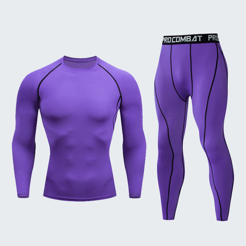 Men’s Fitness Suit – Quick-Drying Gym Sports Tights for Training and Winter Wear