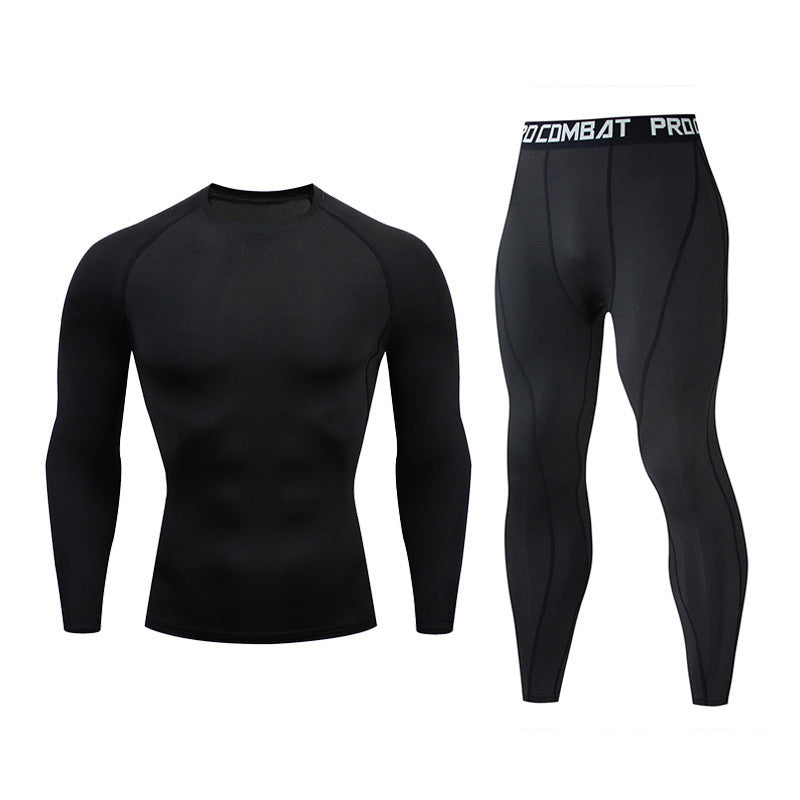 Men’s Fitness Suit – Quick-Drying Gym Sports Tights for Training and Winter Wear