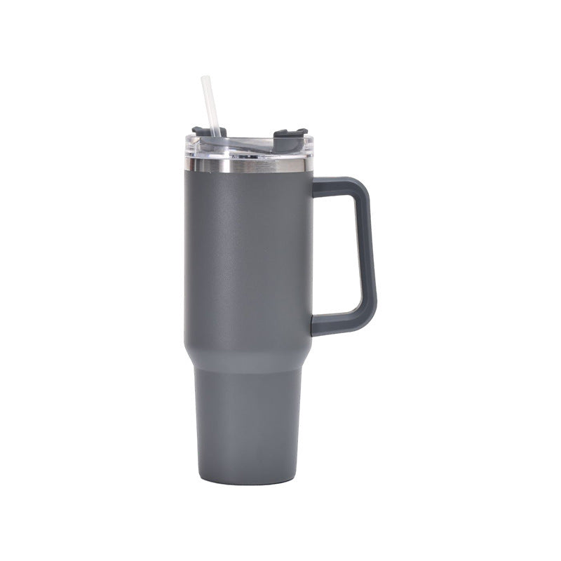 40oz Stainless Steel Insulated Cup with Straw – Keep Drinks Hot or Cold Longer