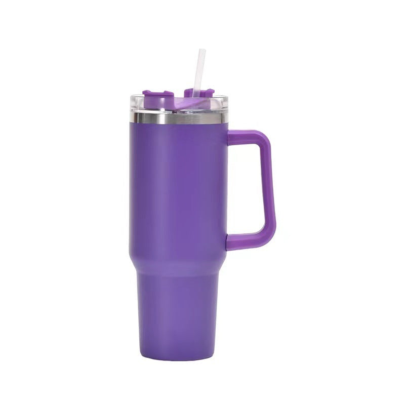 40oz Stainless Steel Insulated Cup with Straw – Keep Drinks Hot or Cold Longer