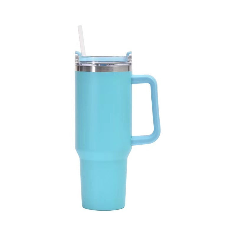 40oz Stainless Steel Insulated Cup with Straw – Keep Drinks Hot or Cold Longer