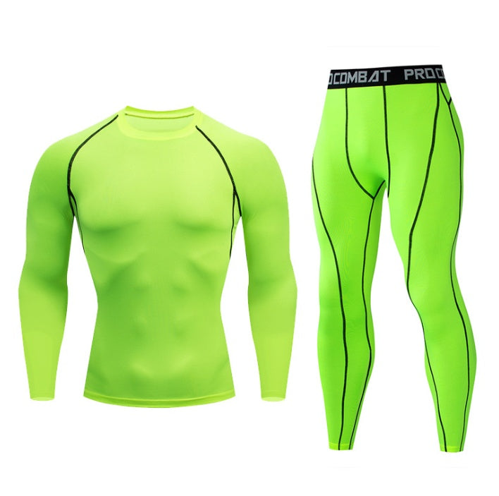 Men’s Fitness Suit – Quick-Drying Gym Sports Tights for Training and Winter Wear