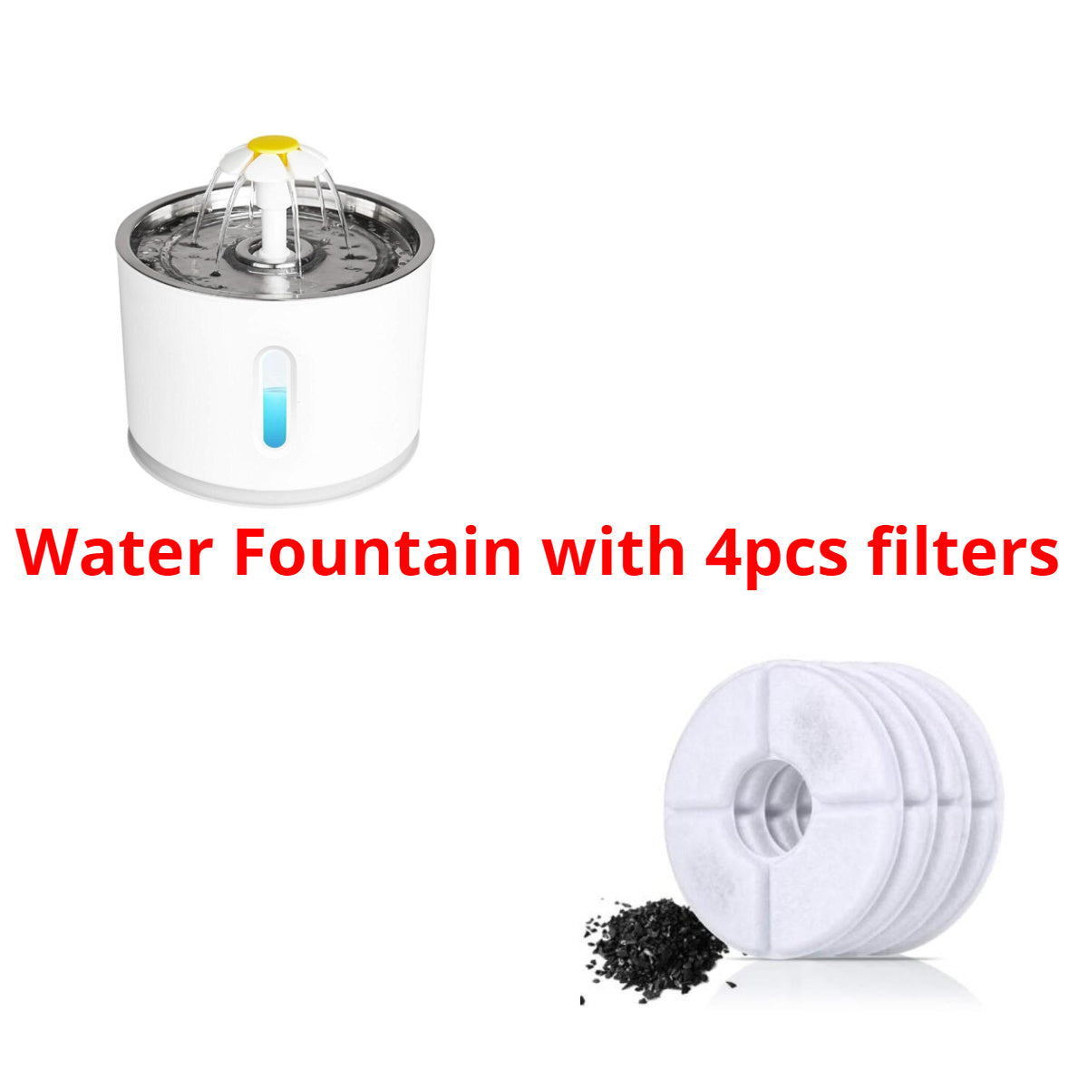 Automatic Pet Cat Water Fountain with LED Lighting