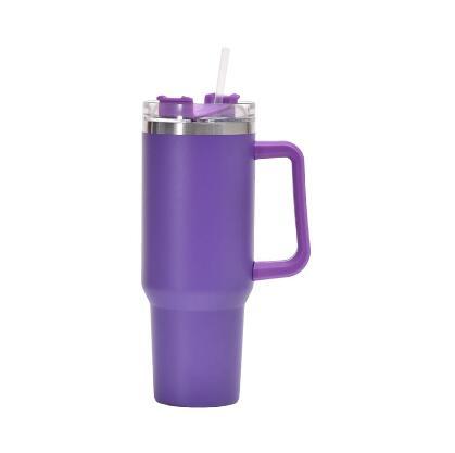 40oz Stainless Steel Insulated Cup with Straw – Keep Drinks Hot or Cold Longer