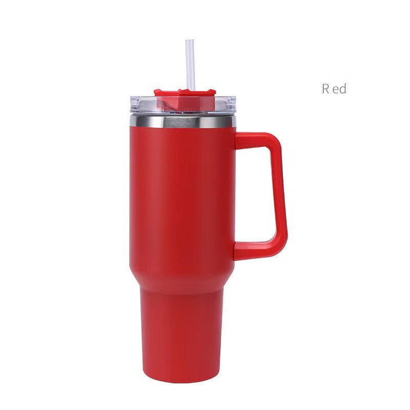 40oz Stainless Steel Insulated Cup with Straw – Keep Drinks Hot or Cold Longer